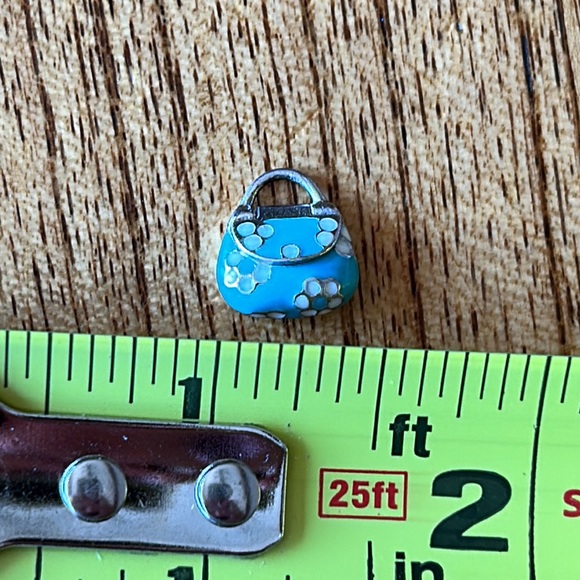 Purse Charm (opens!) enamel and silver - Picture 8 of 9